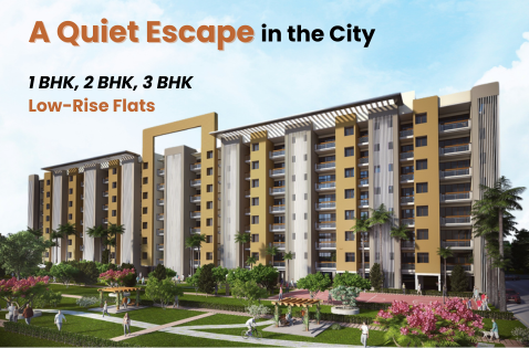 A Quiet Escape in the City – 1BHK, 2BHK, 3BHK Low-Rise Flats